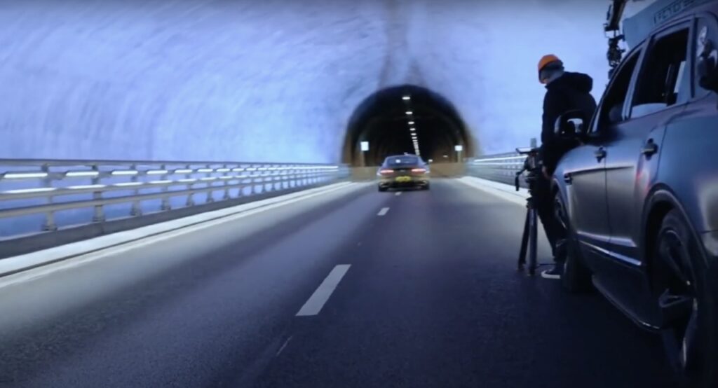 Car in tunnel